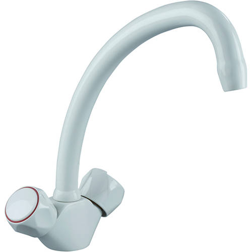 Larger image of Bristan Kitchen Club Budget Sink Mixer Kitchen Tap (White).