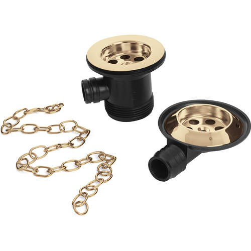 Larger image of Bristan Accessories Economy Bath Waste With ABS Plug (Gold).