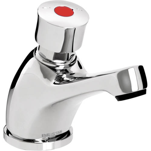 Larger image of Bristan Commercial Timed Flow Soft Touch Basin Tap (Single, Chrome).