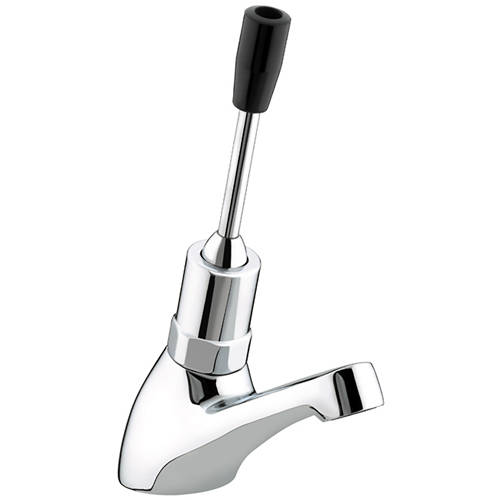 Larger image of Bristan Commercial Toggle Timed Flow Basin Tap (Single, Chrome).