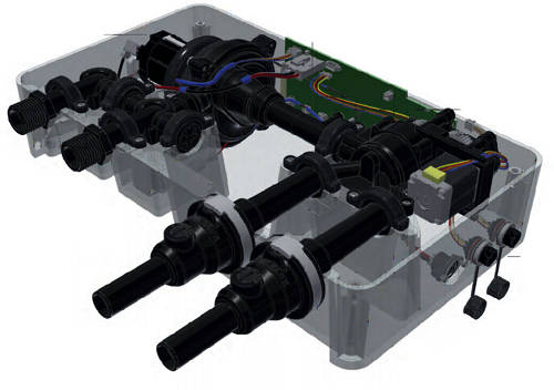 Example image of Digital Showers Shower / Shower Valve With Remote & Processor (2 Outlets, LP).