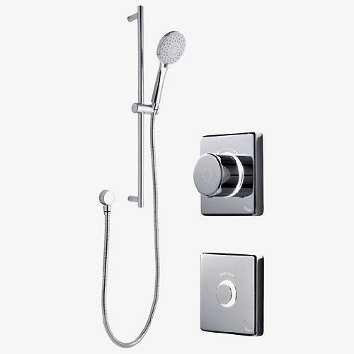 Larger image of Digital Showers Digital Shower Valve, Remote & Slide Rail Kit (HP).