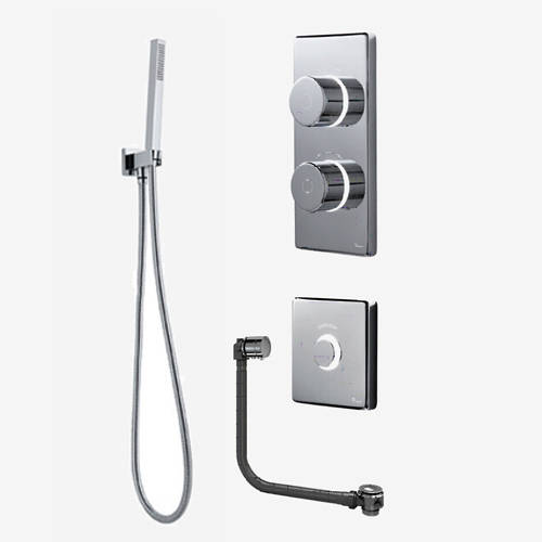Larger image of Digital Showers Twin Digital Shower Pack, Filler, Shower Kit & Remote (HP).