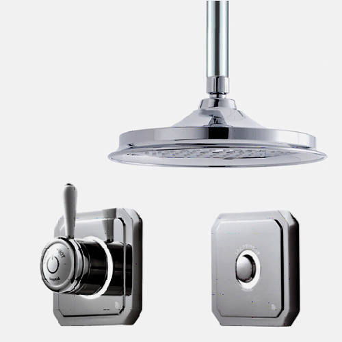Larger image of Digital Showers Digital Shower Valve, Remote & 12" Shower Head (HP).