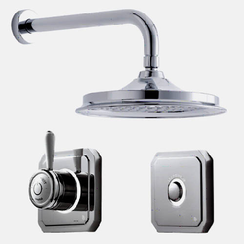 Larger image of Digital Showers Digital Shower Valve, Remote & 6" Shower Head (HP).