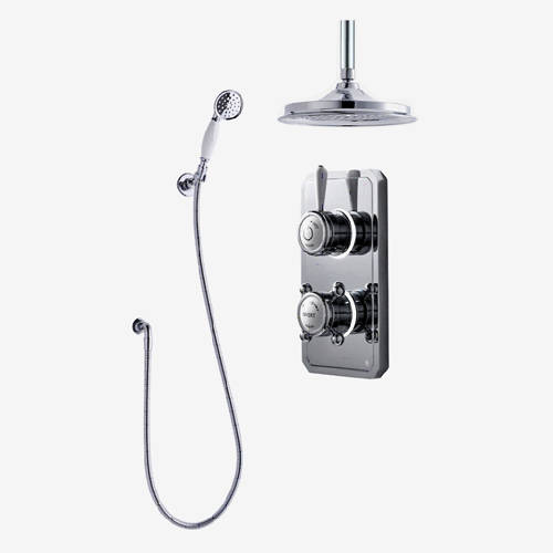 Larger image of Digital Showers Twin Digital Shower Pack With Spray Kit & 9" Head (HP).