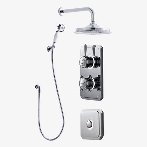 Larger image of Digital Showers Digital Shower Pack, Spray Kit, 12" Head & Remote (HP).