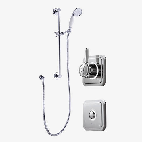 Larger image of Digital Showers Digital Shower Valve, Remote & Slide Rail Kit (LP).