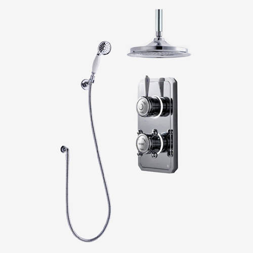 Larger image of Digital Showers Twin Digital Shower Pack With Spray Kit & 6" Head (LP).