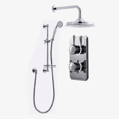 Larger image of Digital Showers Digital Shower Pack, Slide Rail, Basket 6" Head (LP).