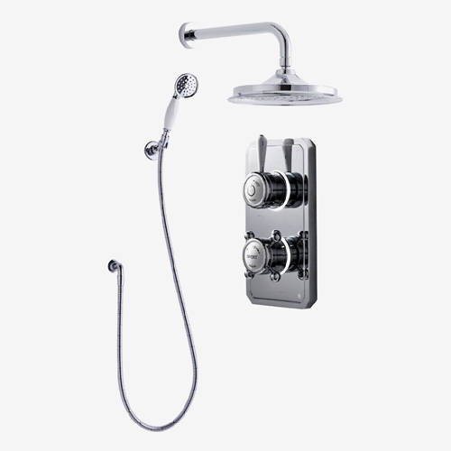 Larger image of Digital Showers Twin Digital Shower Pack With Spray Kit & 6" Head (LP).