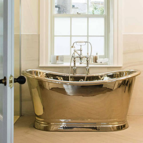 Example image of BC Designs Nickel Boat Bath 1700mm (Nickel Inner/Nickel Outer).