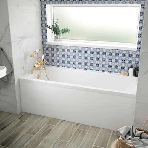Larger image of BC Designs Durham Single Ended Bath With Panel 1700x750mm (White).