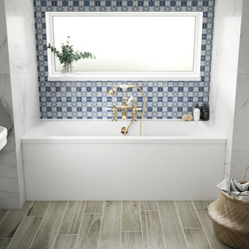 Larger image of BC Designs Durham Double Ended Bath With Panel 1700x700mm (White).