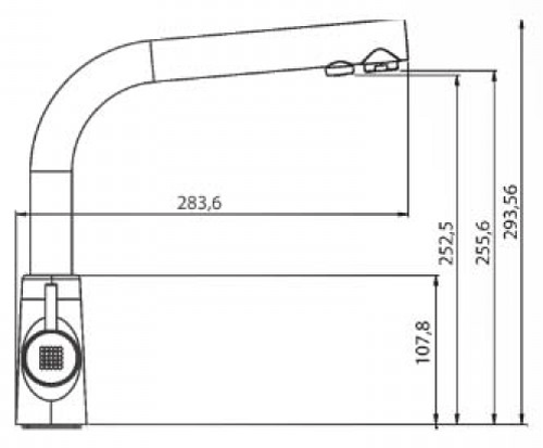 Technical image of Brita Filter Taps Dolce 3 In 1 Filter Kitchen Tap With LED Lights (Chrome).