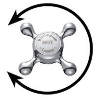 Example image of Burlington Claremont Basin Taps 5" (Chrome & White).
