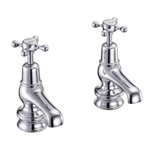 Larger image of Burlington Claremont Basin Taps 3" (Chrome & White).