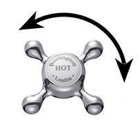 Example image of Burlington Claremont Basin Taps 3" (QT, Chrome & White).