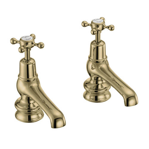 Larger image of Burlington Claremont Basin Taps 5" (QT, Gold & White).
