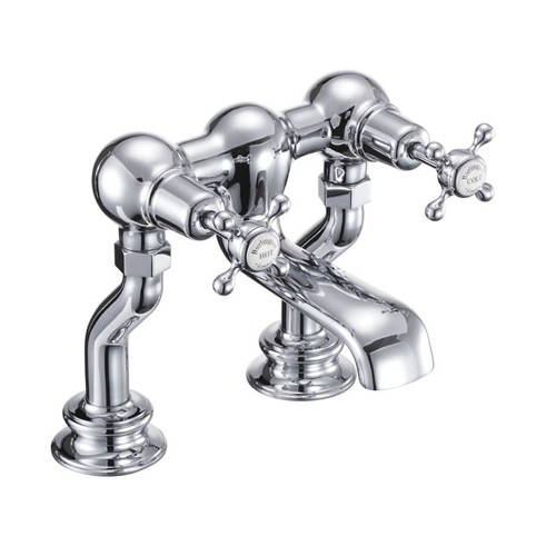 Larger image of Burlington Claremont Bath Filler Tap (Chrome & White).