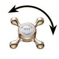 Example image of Burlington Claremont Basin Tap With Pop Up Waste (Gold & White).