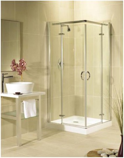 Larger image of Image Allure 800mm shower enclosure with hinged doors.