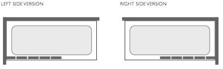 Technical image of Image Coral silver folding bath screen with 5 folds.