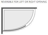 Technical image of Image Coral silver bow bath screen.