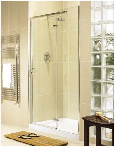 Larger image of Image Allure 800 right hand inline hinged shower enclosure door and panel.