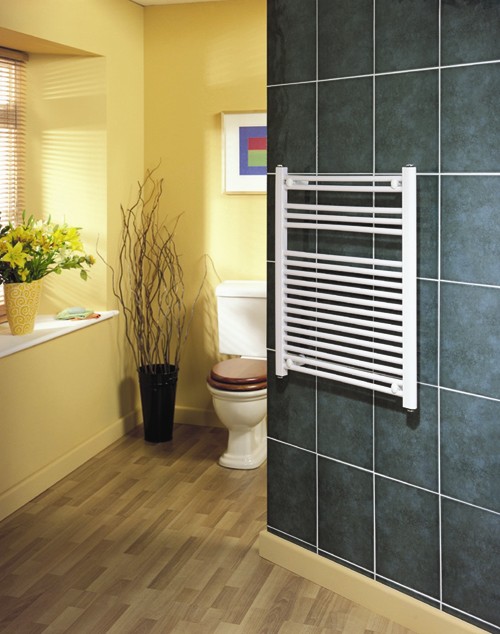 Example image of HeatLine White Multi-Rail Towel Radiator.  500x750mm.  1178 BTU.