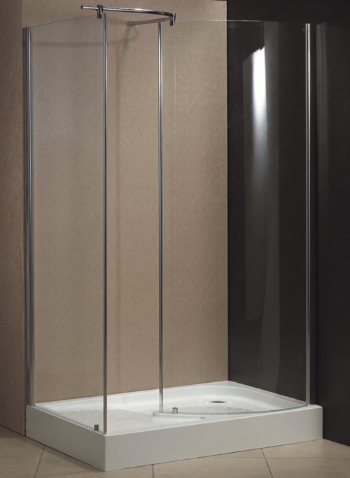 Larger image of Tab Milano 1200x800 walk-in shower enclosure and tray (right handed).