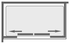 Technical image of Image Ultra 1400mm 4 panel jumbo sliding shower enclosure door.