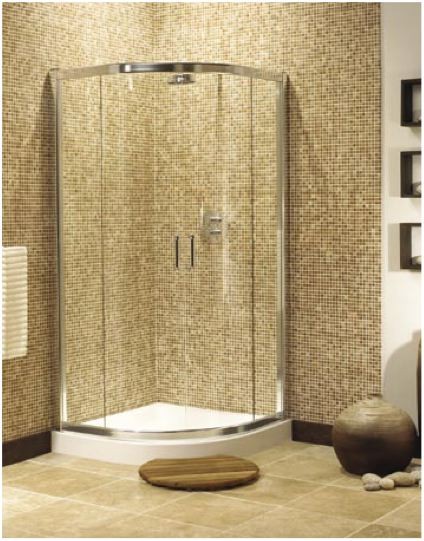 Larger image of Image Ultra 1000 curved quadrant shower enclosure with sliding doors.