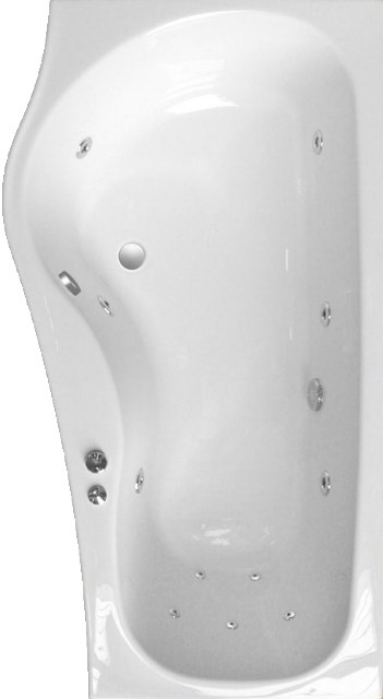 Example image of Saninova Complete Shower Bath (Left Handed).  1700mm. 11 Jet whirlpool.