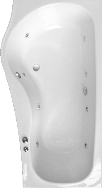 Example image of Saninova Complete Shower Bath (Left Handed).  1700mm. 6 Jet whirlpool.