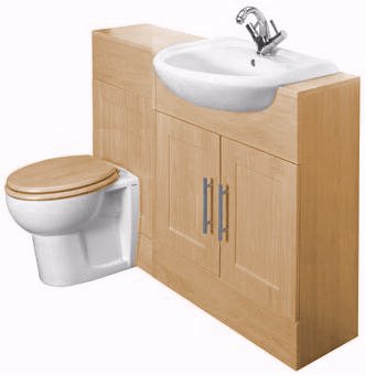 Larger image of Woodlands Chilternhurst Bathroom Furniture Set (Maple).