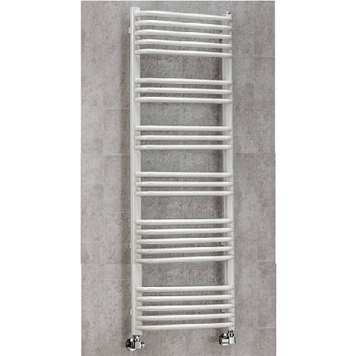 Larger image of Colour Heated Towel Rail & Wall Brackets 1300x500 (White).