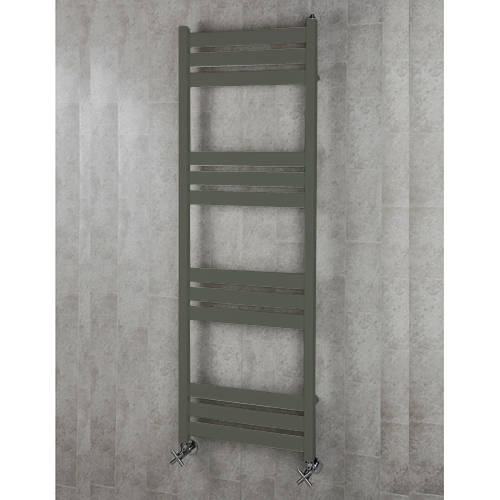 Larger image of Colour Heated Towel Rail & Wall Brackets 1500x500 (Grey Olive).