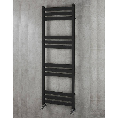 Larger image of Colour Heated Towel Rail & Wall Brackets 1500x500 (Jet Black).