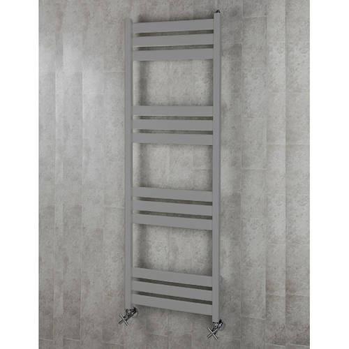 Larger image of Colour Heated Towel Rail & Wall Brackets 1500x500 (Grey Aluminium).