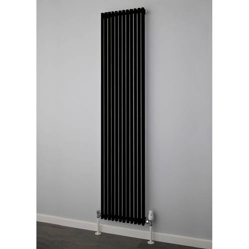 Larger image of Colour Chaucer Single Vertical Radiator 1820x300mm (Jet Black).