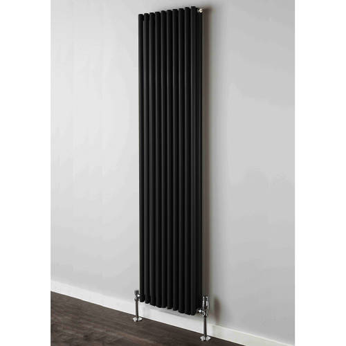 Larger image of Colour Chaucer Double Vertical Radiator 1820x300mm (Jet Black).