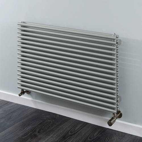 Larger image of Colour Chaucer Double Horizontal Radiator 402x1220mm (Traffic Grey).