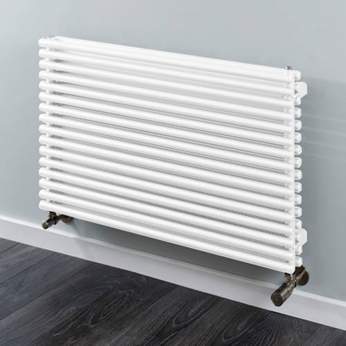 Larger image of Colour Chaucer Double Horizontal Radiator 402x1520mm (White).