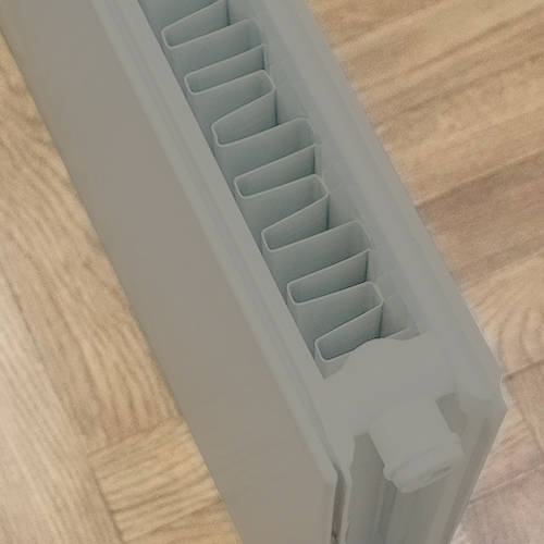 Example image of Colour Faraday Vertical Radiator 1800x500mm (P+, Window Grey, 6398 BTUs).