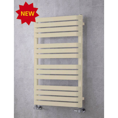 Larger image of Colour Heated Towel Rail & Wall Brackets 1110x500 (Light Ivory).