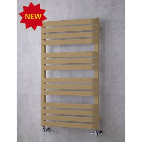 Larger image of Colour Heated Towel Rail & Wall Brackets 1110x500 (Grey Beige).