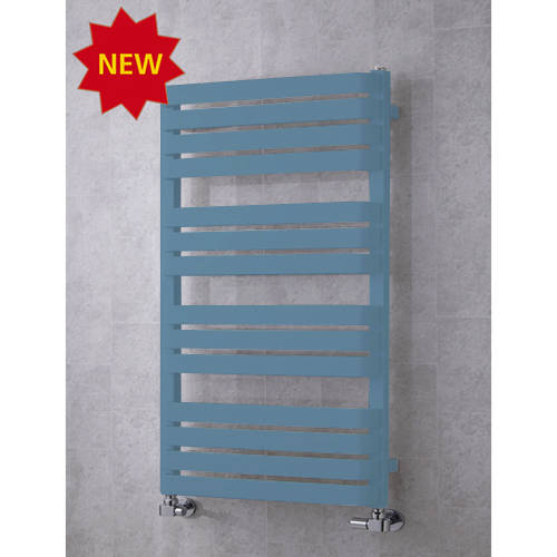 Larger image of Colour Heated Towel Rail & Wall Brackets 1110x500 (Pastel Blue).