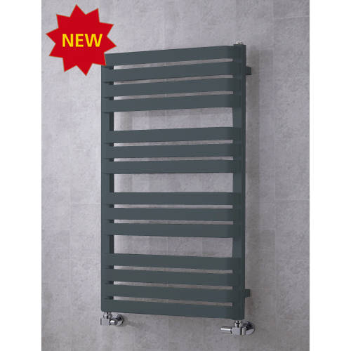 Larger image of Colour Heated Towel Rail & Wall Brackets 1110x500 (Anthracite Grey).
