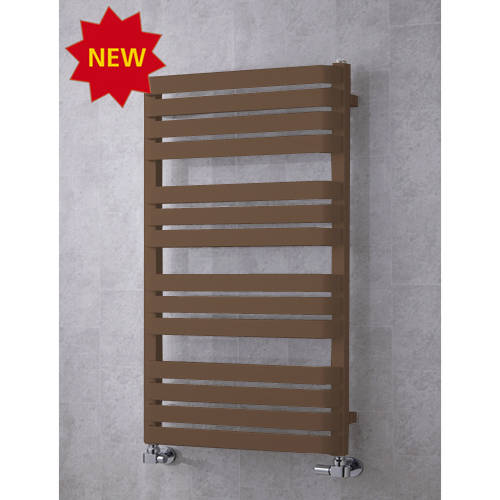 Larger image of Colour Heated Towel Rail & Wall Brackets 1110x500 (Pale Brown).